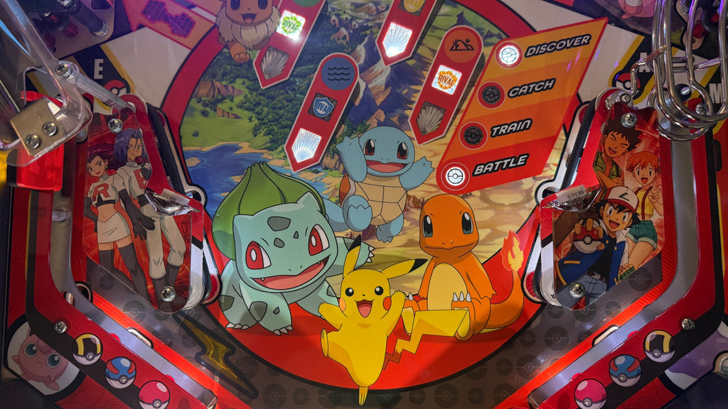 Pokémon Pinball Acrylic Upgrade Slinghshot set for Stern PRO models RED