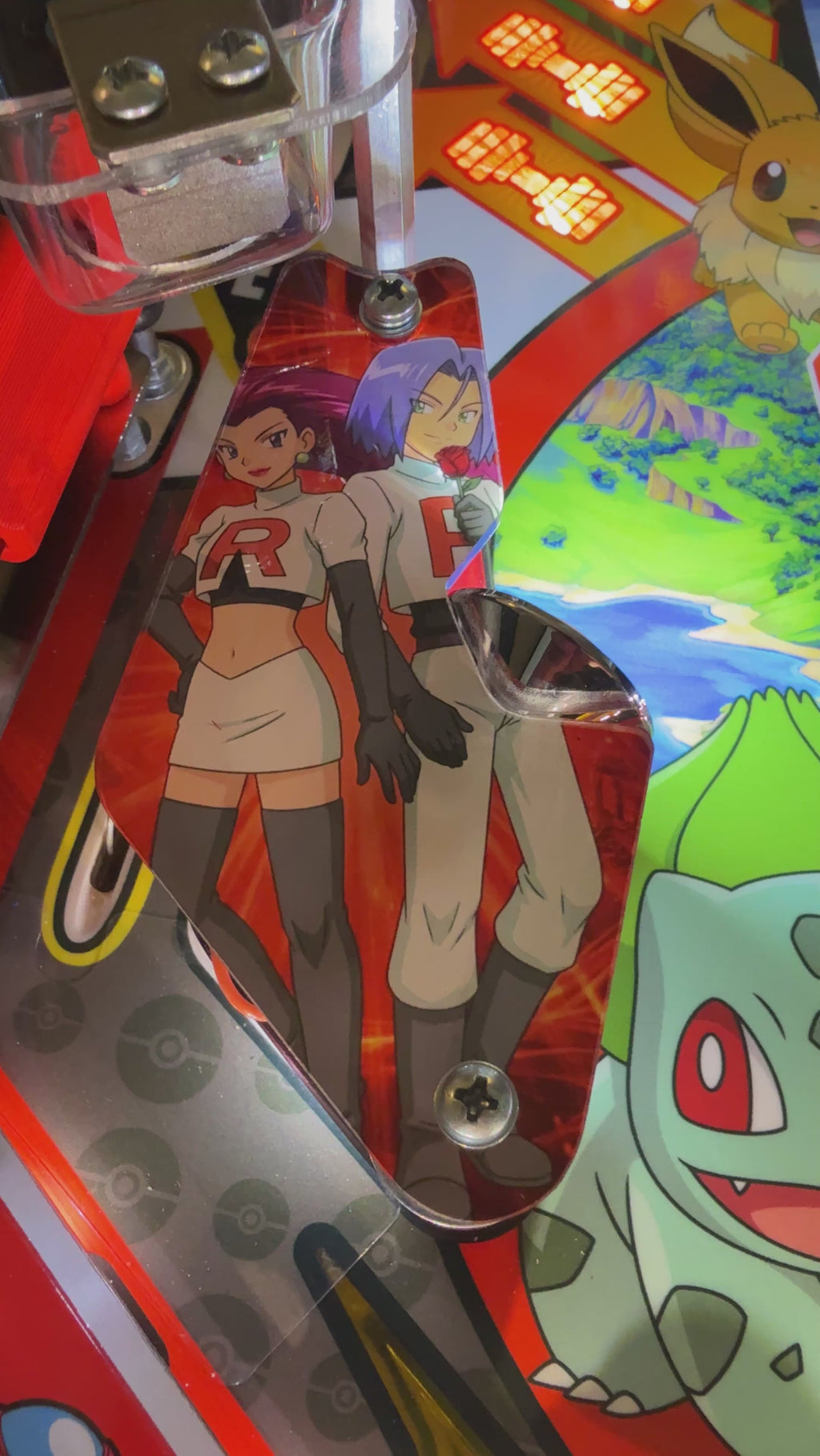 Pokémon Pinball Acrylic Upgrade Slinghshot set for Stern PRO models RED